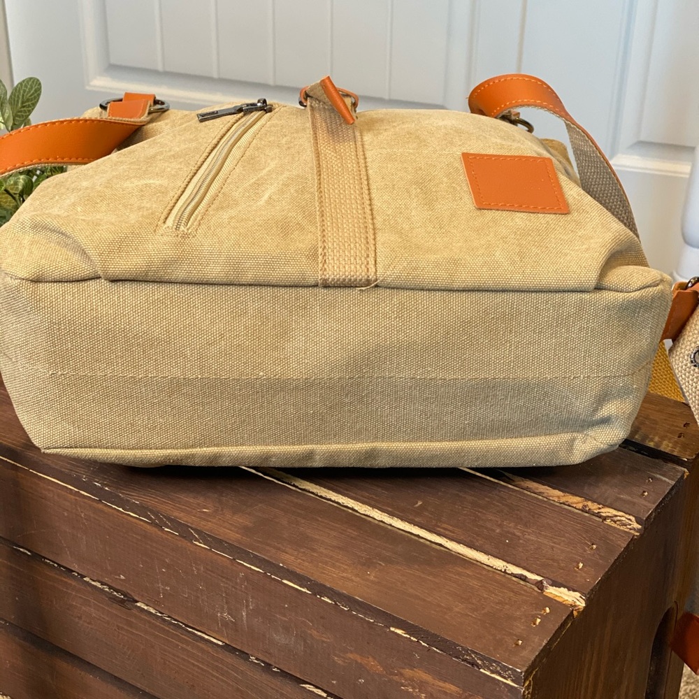 New! Durable Square Canvas Buckle Backpack - image 8